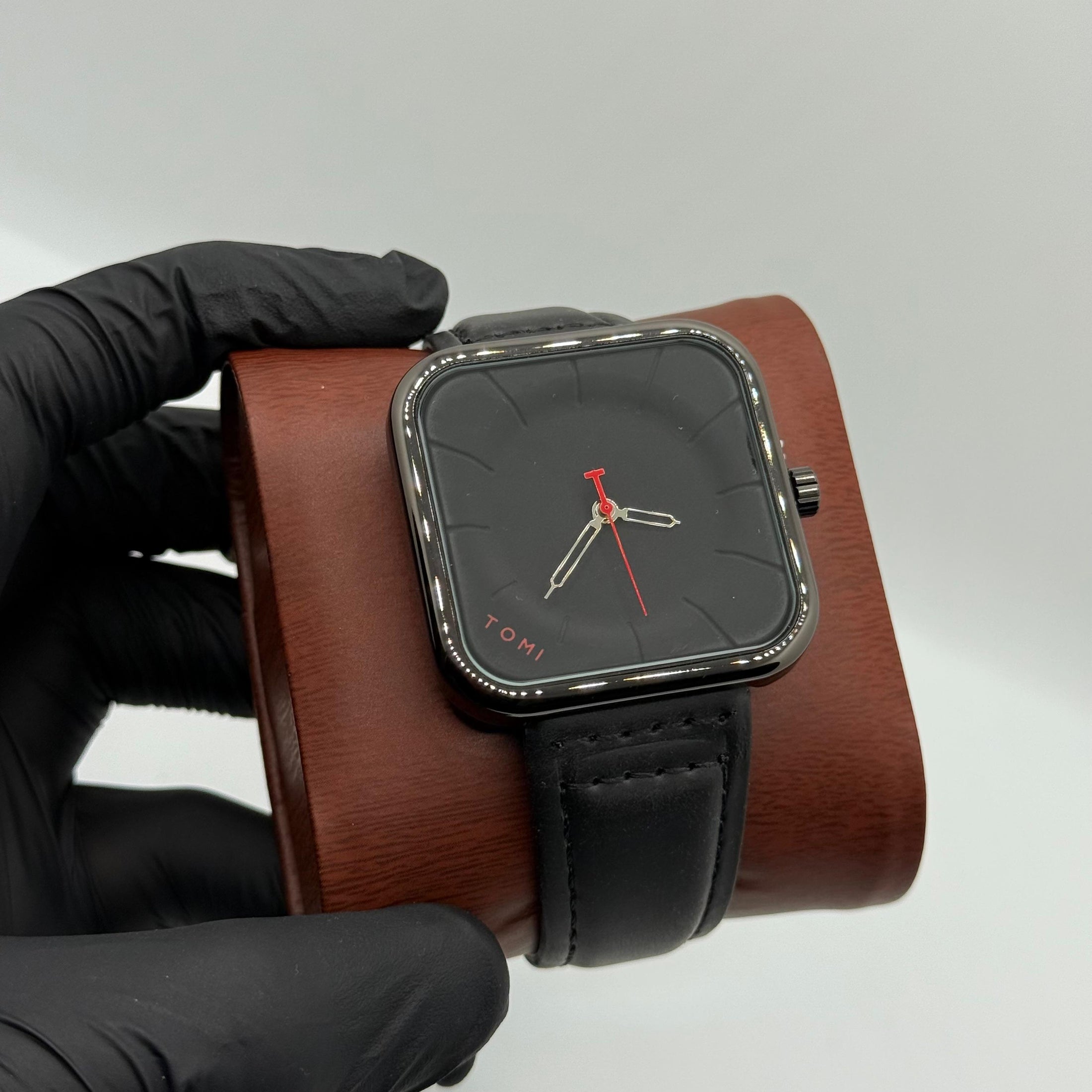 Tomi Watch With Black Straps With Black Dial | H&A Emporium
